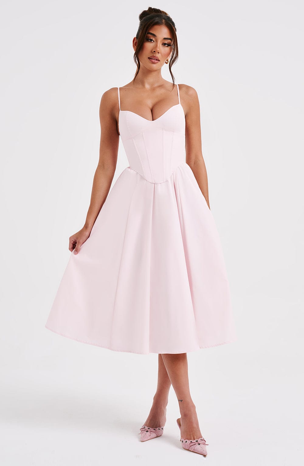 Grace™ | Vestido midi con corsé 