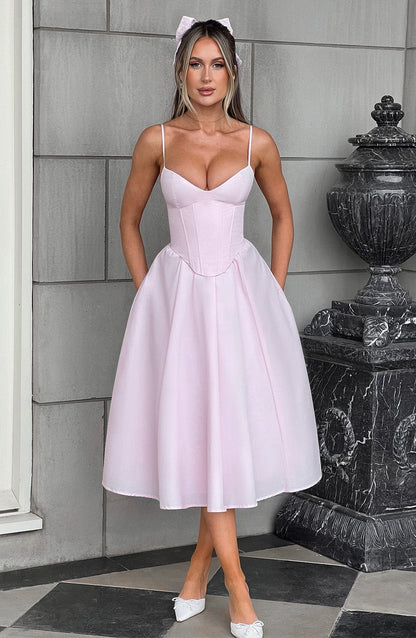 Grace™ | Vestido midi con corsé 