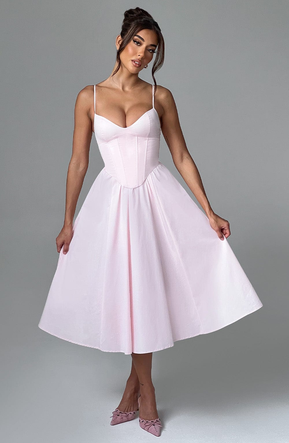 Grace™ | Vestido midi con corsé 
