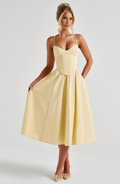 Grace™ | Vestido midi con corsé 