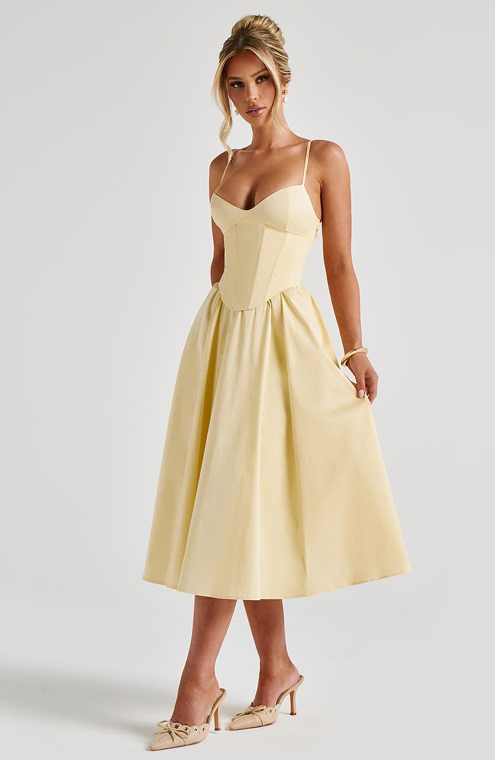 Grace™ | Vestido midi con corsé 