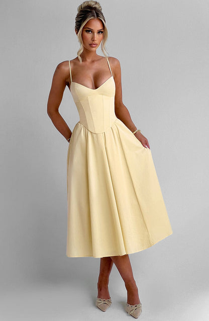 Grace™ | Vestido midi con corsé 