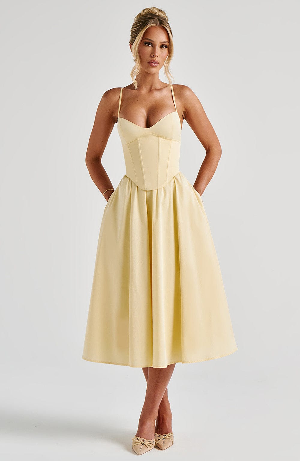 Grace™ | Vestido midi con corsé 