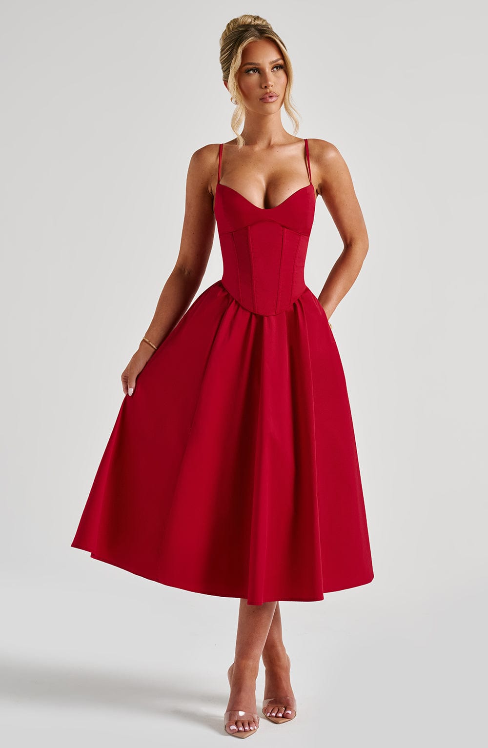 Grace™ | Vestido midi con corsé 