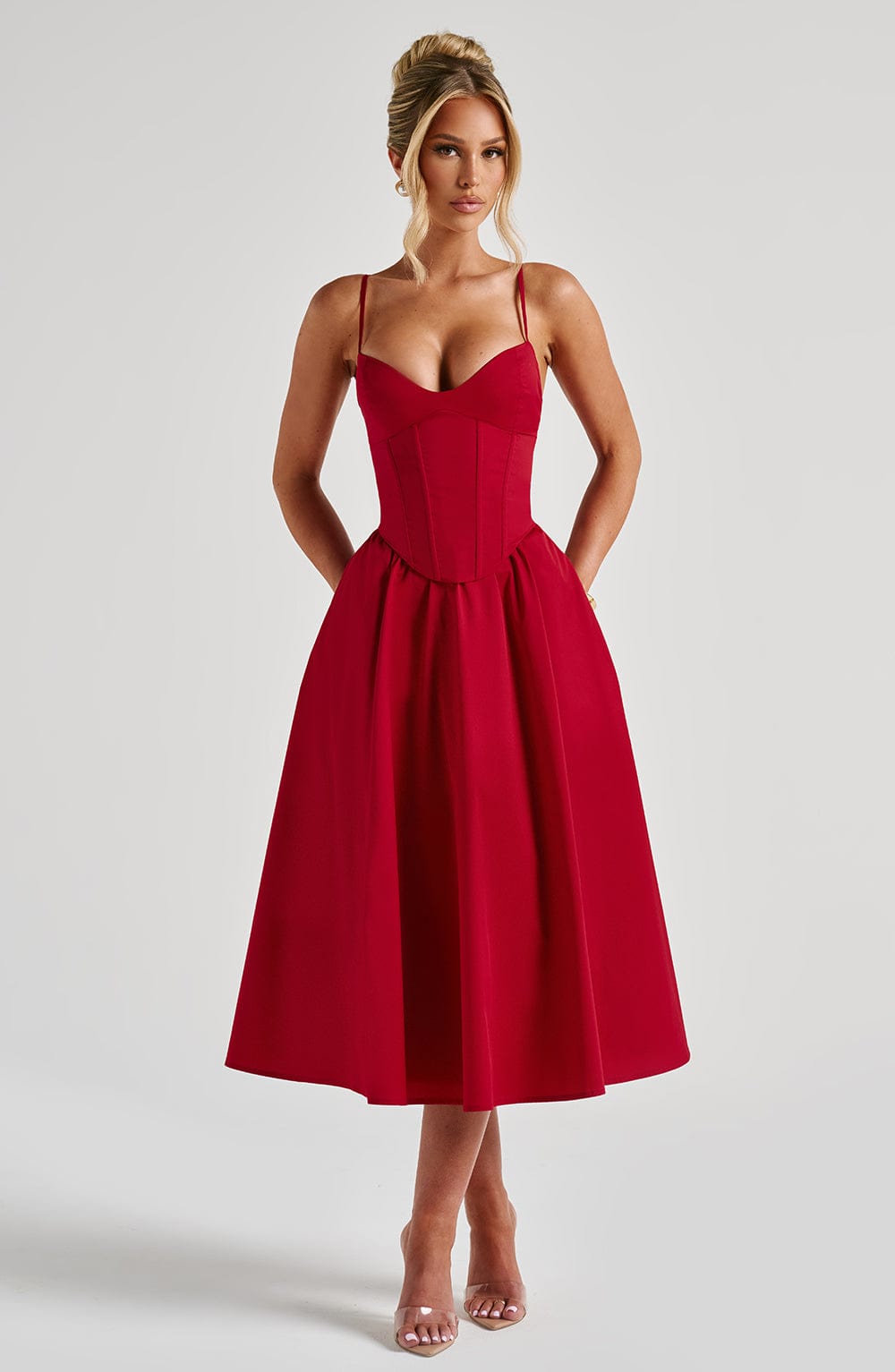 Grace™ | Vestido midi con corsé 