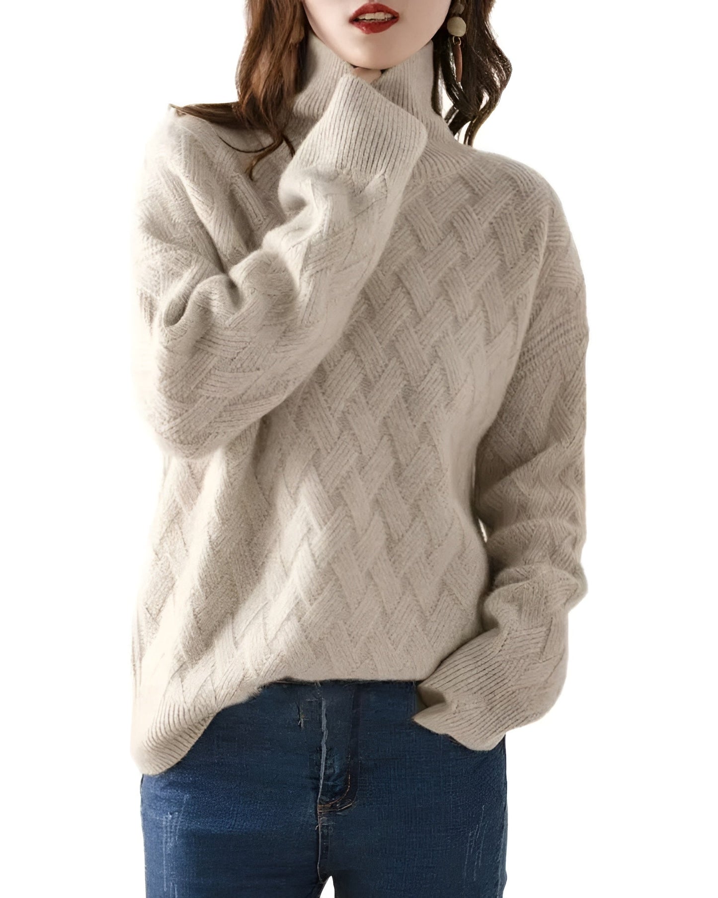 Zara™ - Suéter de cuello alto en cascada
