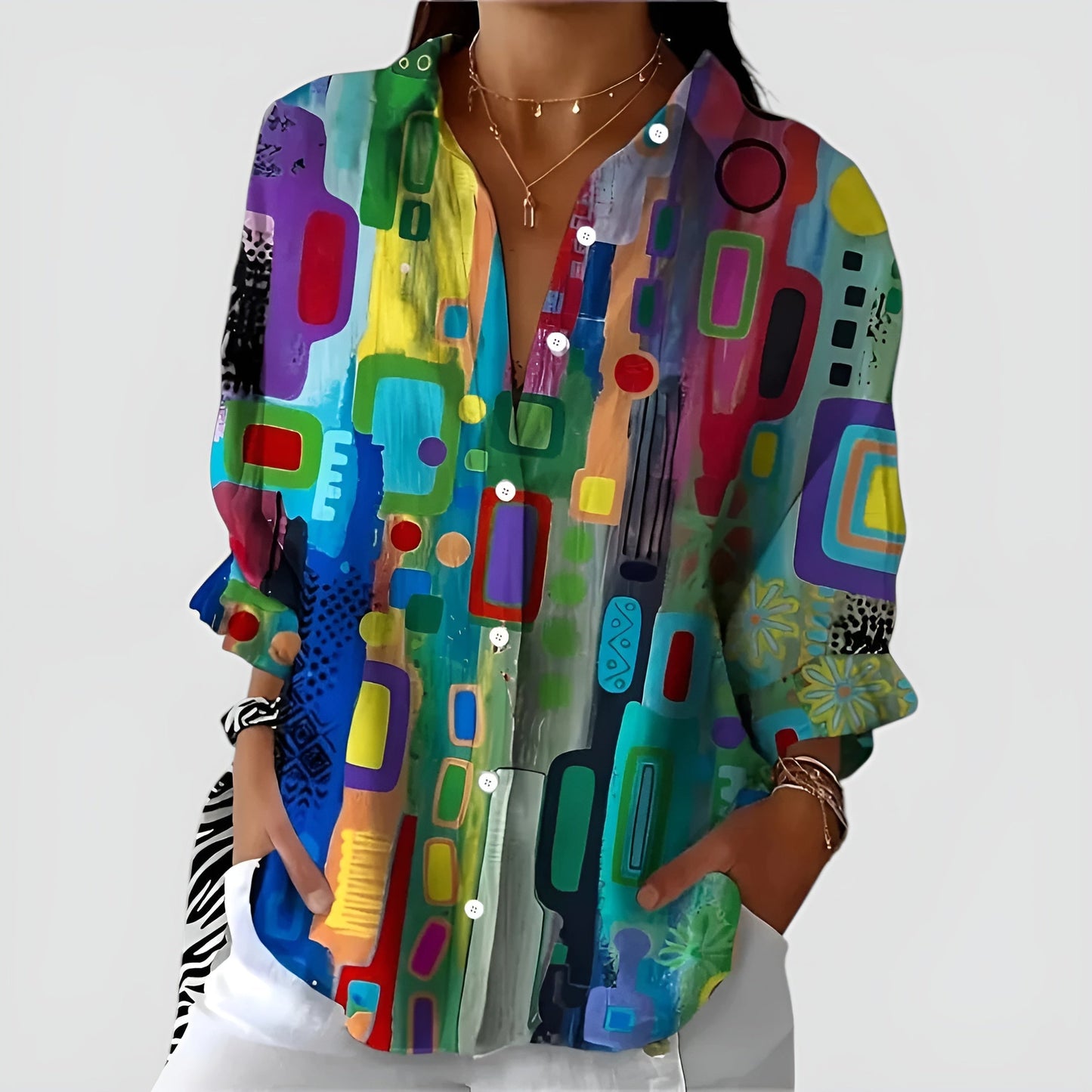 Blusa Edna™ Artistic Bloom