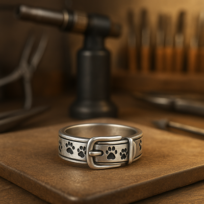 Anillo de collar dulce y elegante con diseño en forma de perro