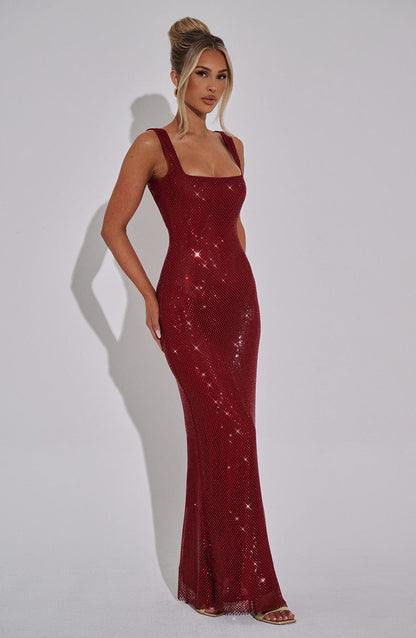 Sariel™ | Vestido largo brillante