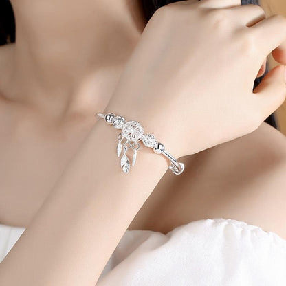 Pulsera ajustable atrapasueños de plata 925