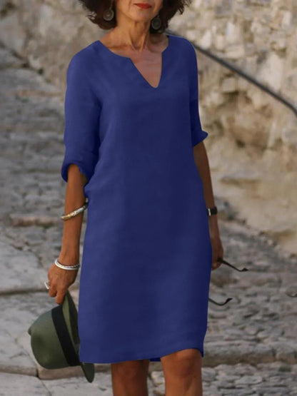 Saoirse™ - Vestido con cuello en V que disimula la barriga