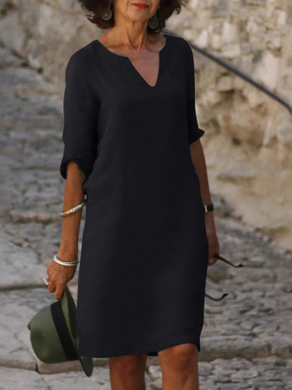 Saoirse™ - Vestido con cuello en V que disimula la barriga