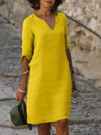 Saoirse™ - Vestido con cuello en V que disimula la barriga
