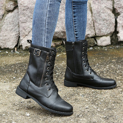 Varenna™ - Bota de combate clásica con cremallera