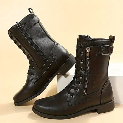 Varenna™ - Bota de combate clásica con cremallera