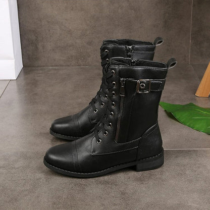 Varenna™ - Bota de combate clásica con cremallera