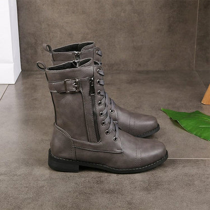 Varenna™ - Bota de combate clásica con cremallera