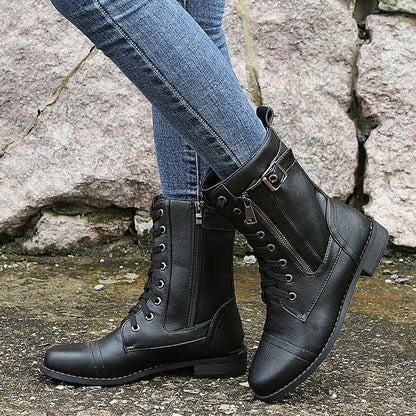 Varenna™ - Bota de combate clásica con cremallera